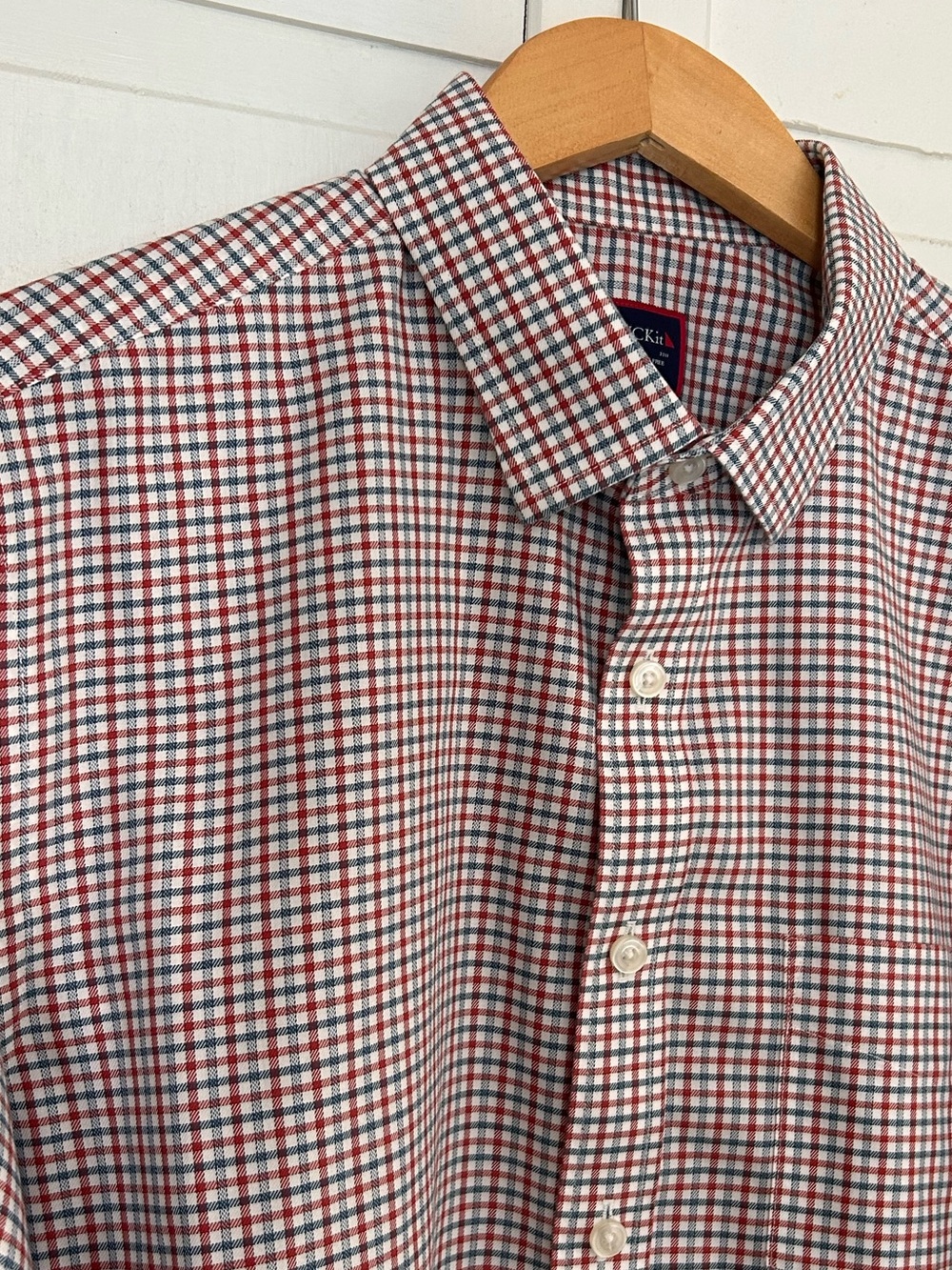 UNTUCKit Men’s Size L Tall Slim Fit Long Sleeve Button Down Check Shirt - Picture 10 of 12